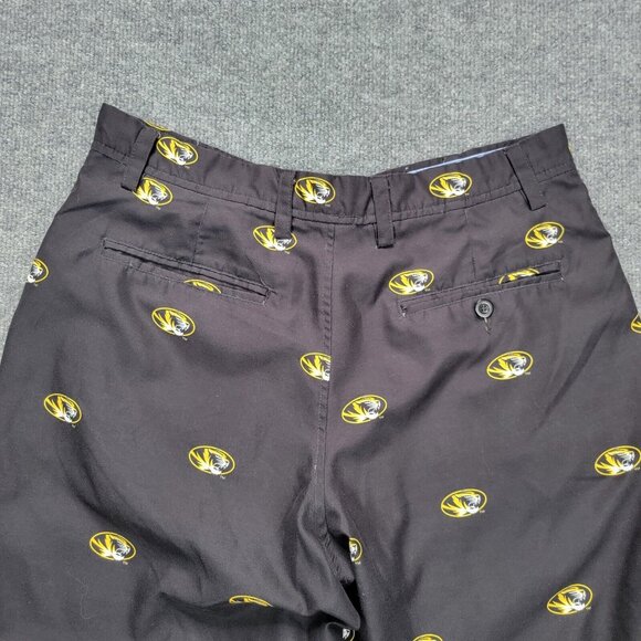 Mizzou Tigers Pants Mens 32x30 Black All Over Print MU Missouri Tigers College - Picture 9 of 9